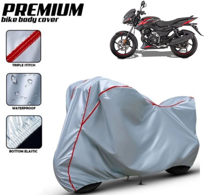 Shiv Kanha Waterproof Two Wheeler Cover for Bajaj(Pulsar 150, Silver, Red)
