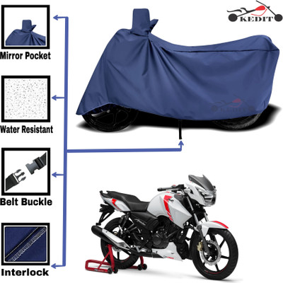 AASHTIK MART Two Wheeler Cover for TVS(Apache RTR 180, Blue)