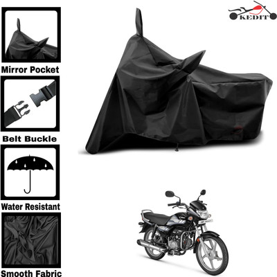 KEDIT Two Wheeler Cover for Hero(HF Deluxe BS6, Black)