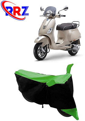RRZ Waterproof Two Wheeler Cover for Vespa(Elegante 150, Black, Green)