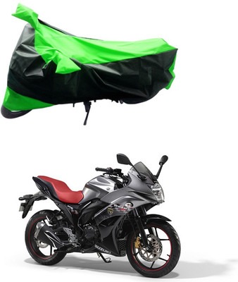 Mdstar Waterproof Two Wheeler Cover for Suzuki(Gixxer Special Edition, Green, Black)