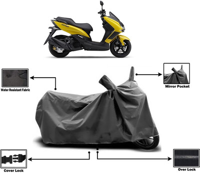 Amexride Two Wheeler Cover for Yamaha(Majesty S 155 maxi, Grey)