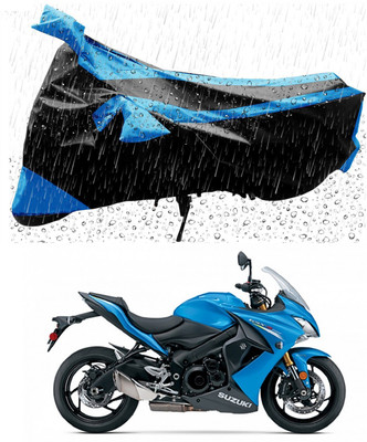 Mdstar Waterproof Two Wheeler Cover for Suzuki(GSX S1000F, Blue, Black)