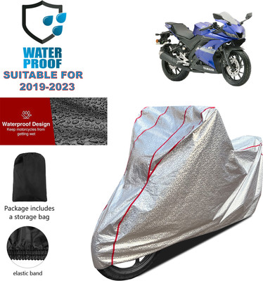 GOSHIV-car and bike accessories Waterproof Two Wheeler Cover for Yamaha(R15S, Silver)