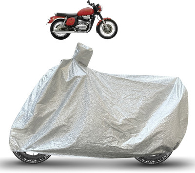Caronix Waterproof Two Wheeler Cover for JAWA(Forty Two, Silver)