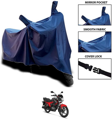 Mdstar Waterproof Two Wheeler Cover for Hero(Glamour, Blue)