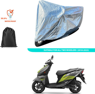 PAGORA Waterproof Two Wheeler Cover for Suzuki(Avenis 125, Silver)