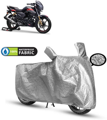 CODOKI Waterproof Two Wheeler Cover for TVS(Apache RTR 180, Silver)