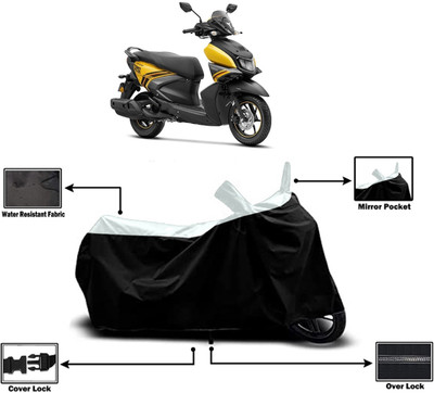 Amexride Two Wheeler Cover for Yamaha(Ray-ZR 125FI BS6, White)