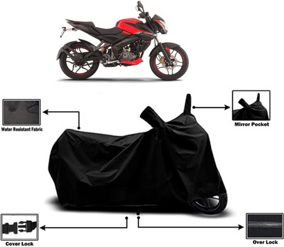 Amexride Two Wheeler Cover for Bajaj(Pulsar NS 160, Black)