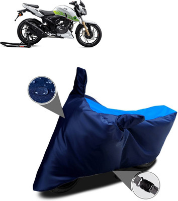 AutoGalaxy Waterproof Two Wheeler Cover for TVS(Apache RTR 200 Fi E100, Blue)