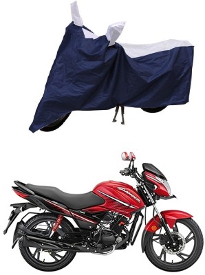 Mdstar Waterproof Two Wheeler Cover for Hero(Glamour i3s, Blue, White)