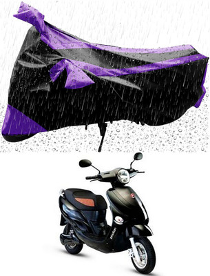 Mdstar Waterproof Two Wheeler Cover for Hero(Electric Photon, Purple, Black)