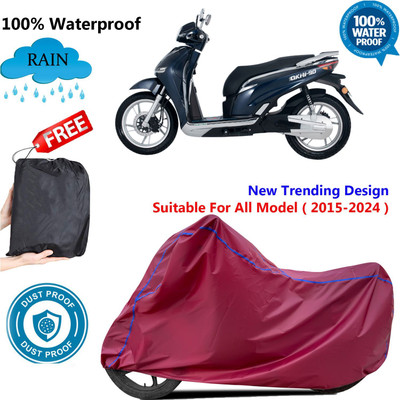 AutoGalaxy Waterproof Two Wheeler Cover for Okinawa(Maroon)