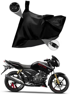 KEDIT Two Wheeler Cover for TVS(Apache RTR 180, Black)