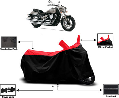 Amexride Two Wheeler Cover for Suzuki(Intruder M800, Red)
