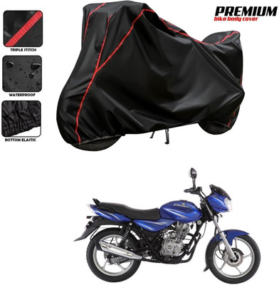 DeepShakshi AUTOMOTIVE Two Wheeler Cover for Bajaj(Discover 125 DTS-i, Black, Red)