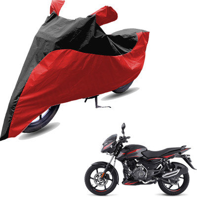 RiderShine Two Wheeler Cover for Bajaj(Pulsar 150 BS6, Red, Black)