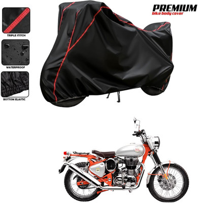 SThanaveX Two Wheeler Cover for Royal Enfield(Bullet Trials 500, Black)