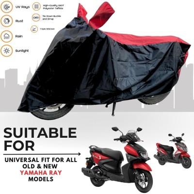 MADAFIYA Two Wheeler Cover for Yamaha(RayZR 125 BS6, Black, Red)