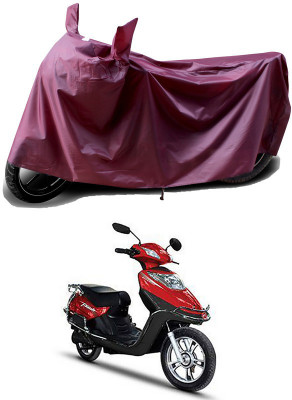 THE REAL ARV Waterproof Two Wheeler Cover for Hero Electric(Electric Flash BS6, Maroon)