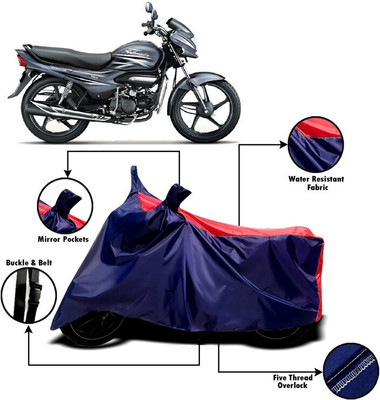 DeepShakshi AUTOMOTIVE Two Wheeler Cover for Hero(Super Splendor, Red, Blue)