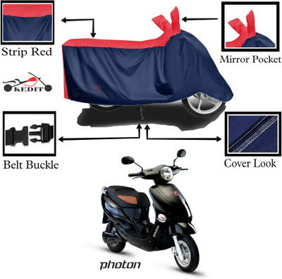 KEDIT Two Wheeler Cover for Hero(Electric Photon, Red, Blue)