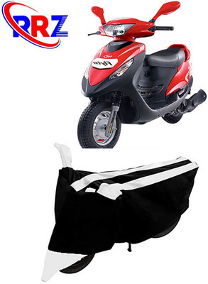 RRZ Waterproof Two Wheeler Cover for Mahindra(Flyte, Black, White)