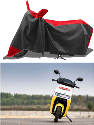 RAQTRO Waterproof Two Wheeler Cover for Ather(Scooty, Red, Black)