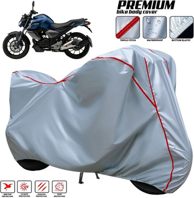 xodi Waterproof Two Wheeler Cover for Yamaha(FZ-FI BS6, Silver, Red, Multicolor)