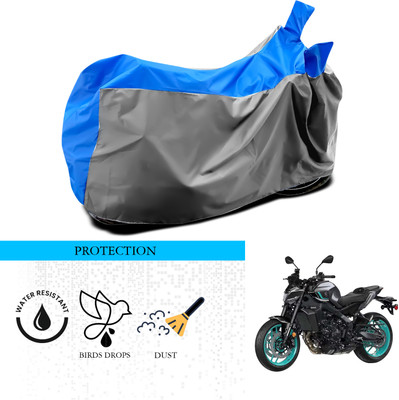 ANTHUB Waterproof Two Wheeler Cover for Yamaha(MT 09, Grey, Blue)
