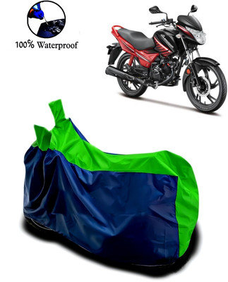 Autofly Waterproof Two Wheeler Cover for Hero(Glamour, Blue, Green)