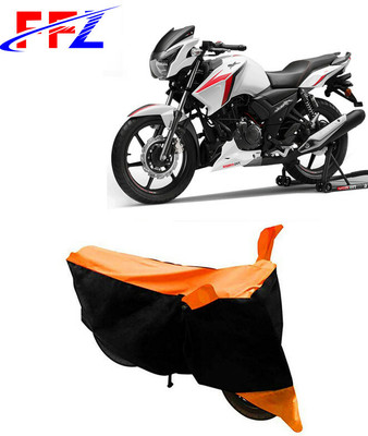 FFZ Waterproof Two Wheeler Cover for TVS(Apache RTR 160, Black, Orange)