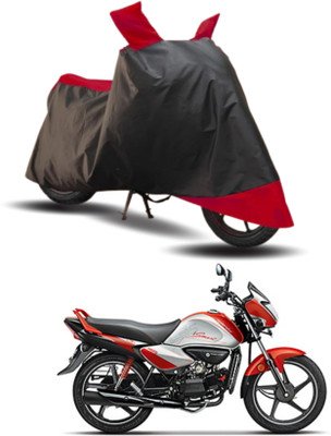 KEDIT Two Wheeler Cover for Hero(Splendor I Smart, Red, Black)