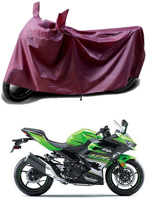 THE REAL ARV Waterproof Two Wheeler Cover for Kawasaki(Ninja 400, Maroon)