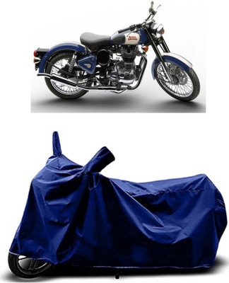 VESMEI Two Wheeler Cover for Royal Enfield(Bullet 500, Blue)