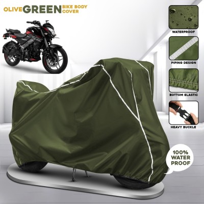 AUTOCAD Waterproof Two Wheeler Cover for Bajaj(Pulsar NS200 BS6, Green)