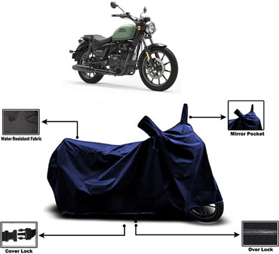 Amexride Two Wheeler Cover for Royal Enfield(Meteor 350, Blue)