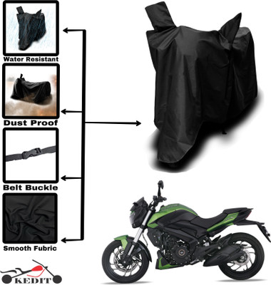 KEDIT Two Wheeler Cover for Bajaj(Dominar, Black)