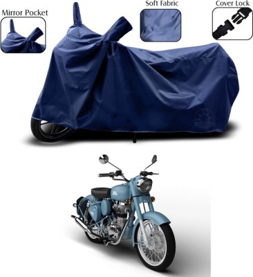 ANTHUB Waterproof Two Wheeler Cover for Royal Enfield(Bullet 350, Blue)