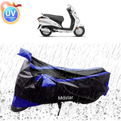 Mdstar Waterproof Two Wheeler Cover for Bajaj(Pulsar 180 DTS-i, Blue, Black)