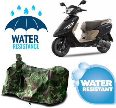 AUTOCAD Waterproof Two Wheeler Cover for TVS(Scooty Zest 110 BS6, Green)
