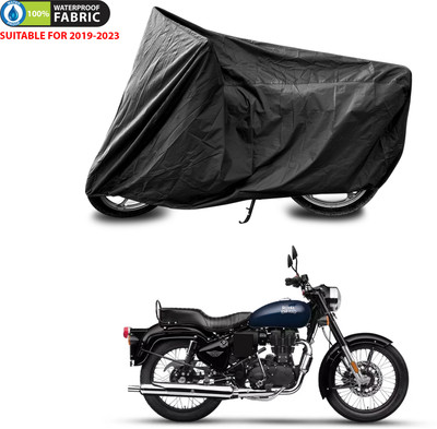 PAGORA Waterproof Two Wheeler Cover for Royal Enfield(Bullet Electra Twinspark, Black)