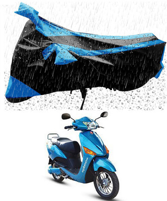 MMSSTAR Waterproof Two Wheeler Cover for Hero(Electric Optima DX, Blue, Black)