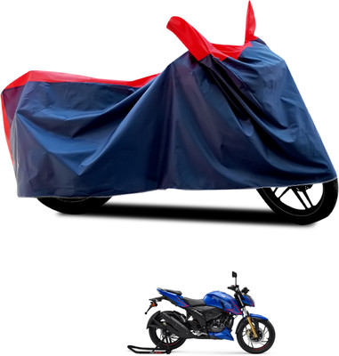 PAGORA Waterproof Two Wheeler Cover for TVS(Apache RTR 200, Black, Red)