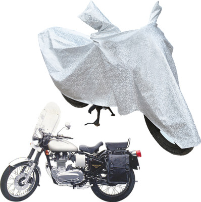 RiderShine Two Wheeler Cover for Royal Enfield(Machismo 500, Silver)