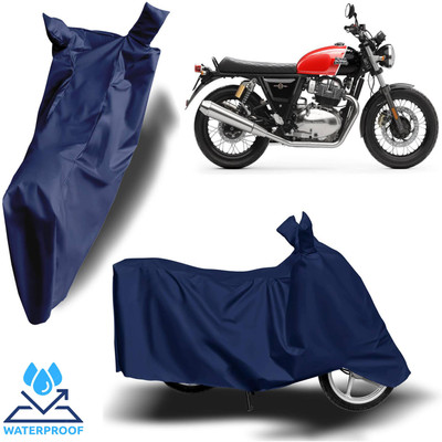 ROYAL AUTO MART Waterproof Two Wheeler Cover for Royal Enfield(Interceptor 650, Blue)