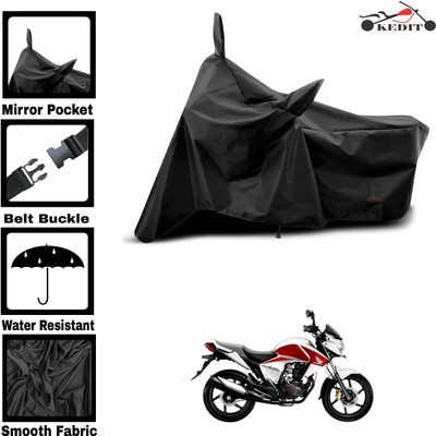 KEDIT Two Wheeler Cover for Honda(Unicorn Dazzler, Black)