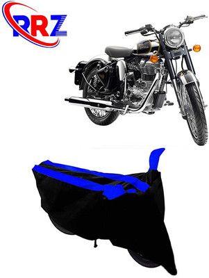 RRZ Waterproof Two Wheeler Cover for Royal Enfield(Classic Chrome, Black, Blue)