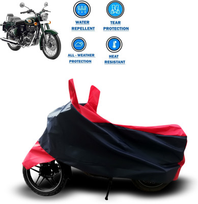 CODOKI Waterproof Two Wheeler Cover for Royal Enfield(Bullet 500, Red)